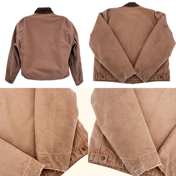 Carhartt Detroit Jacket J97 SDL Vintage Sz. L Plaid Lined - Picture 4 of 8